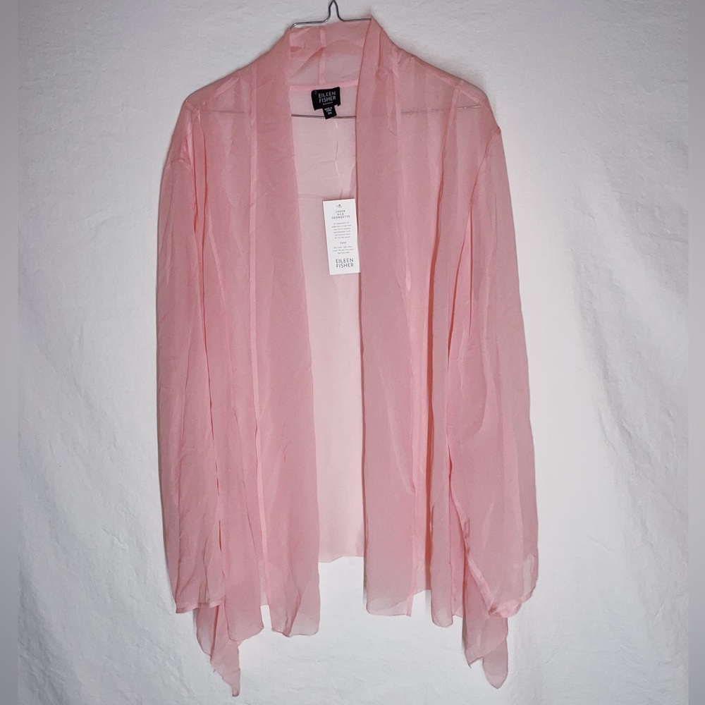 Eileen Fisher Sheer Silk Georgette Kimono